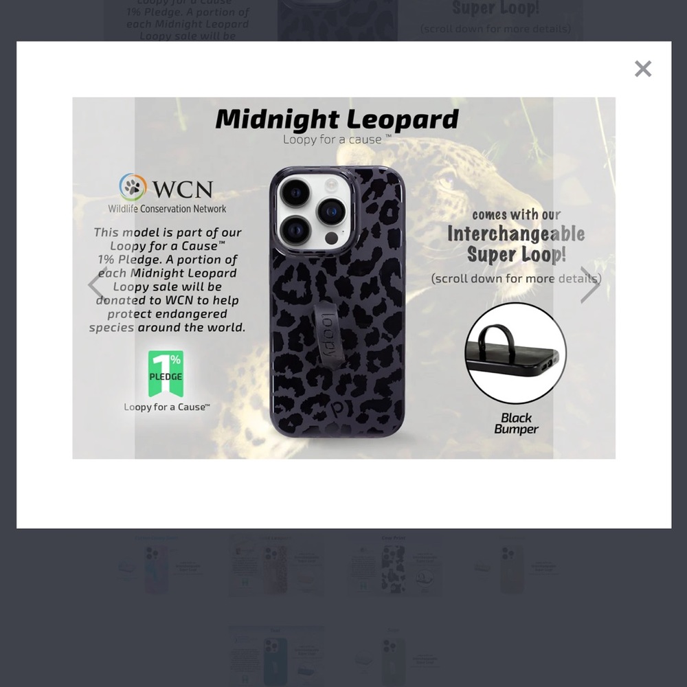 Loopy case for Apple iPhone 14 pro max- black leopard